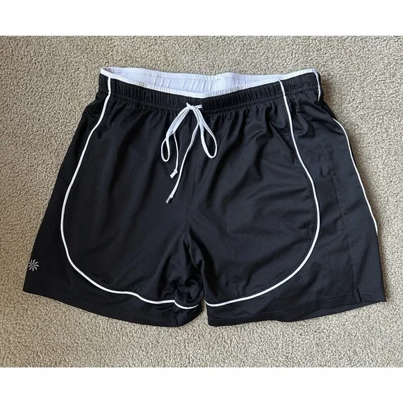 2 Athleta Take Two Running Shorts Double Layered Lined Women's Small Gray Black - Picture 4 of 9